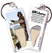 St. Augustine FootWhere® Souvenir Keychain. Made in USA-FootWhere® Souvenirs