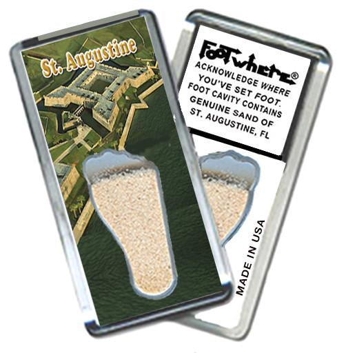 Saint Augustine, FL FootWhere® Souvenir Magnet. Made in USA-FootWhere® Souvenirs