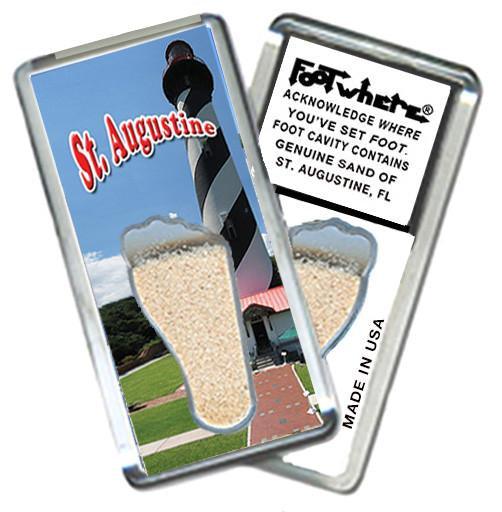 Saint Augustine, FL FootWhere® Souvenir Magnet. Made in USA-FootWhere® Souvenirs