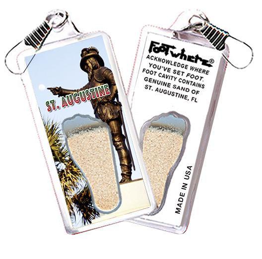 St. Augustine FootWhere® Souvenir Zipper-Pull. Made in USA-FootWhere® Souvenirs