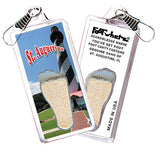 St. Augustine FootWhere® Souvenir Zipper-Pull. 72 pieces / 6 assorted styles.