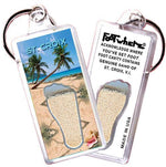 Load image into Gallery viewer, St. Croix, U.S.V.I. FootWhere® Souvenir Key Chain. 72 pieces/6 assorted styles.-FootWhere® Souvenirs
