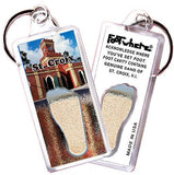 St. Croix FootWhere® Souvenir Keychains. 6 Piece Set. Made in USA - FootWhere® Souvenir Shop