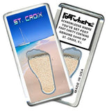 St. Croix, U.S.V.I. FootWhere® Souvenir Magnet. 72 pieces/6 assorted styles.-FootWhere® Souvenirs