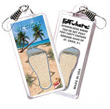 St. Croix FootWhere® Souvenir Zipper-Pulls. 6 Piece Set. Made in USA - FootWhere® Souvenir Shop