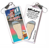 St. Croix FootWhere® Souvenir Zipper-Pulls. 6 Piece Set. Made in USA - FootWhere® Souvenir Shop