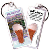 St. George FootWhere® Souvenir Keychains. 6 Piece Set. Made in USA - FootWhere® Souvenir Shop