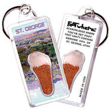 St. George, UT FootWhere® Souvenir Keychain. Made in USA-FootWhere® Souvenirs