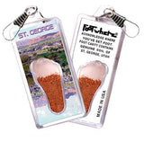 St. George, UT FootWhere® Souvenir Zipper-Pull. Made in USA-FootWhere® Souvenirs