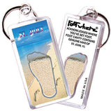 St. John, V.I. FootWhere® Souvenir Keychain. Made in USA-FootWhere® Souvenirs