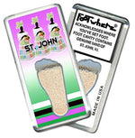 Load image into Gallery viewer, St. John FootWhere® Souvenir Fridge Magnets. 6 Piece Set. Made in USA - FootWhere® Souvenir Shop

