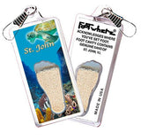 St. John FootWhere® Souvenir Zipper-Pulls. 6 Piece Set. Made in USA - FootWhere® Souvenir Shop