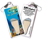 St. John, V.I. FootWhere® Souvenir Zipper-Pull. Made in USA-FootWhere® Souvenirs