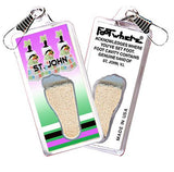 St. John FootWhere® Souvenir Zipper-Pulls. 6 Piece Set. Made in USA - FootWhere® Souvenir Shop