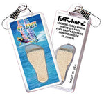 Load image into Gallery viewer, St. John, V.I. FootWhere® Souvenir Zipper-Pull. 72 pieces/6 assorted styles.-FootWhere® Souvenirs
