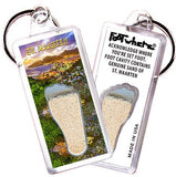 Sint Maarten FootWhere® Souvenir Keychain. Made in USA-FootWhere® Souvenirs