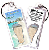 Sint Maarten FootWhere® Souvenir Keychain. Made in USA-FootWhere® Souvenirs