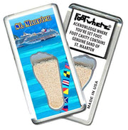 Sint Maarten FootWhere® Souvenir Fridge Magnet. Made in USA-FootWhere® Souvenirs