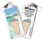 Load image into Gallery viewer, Sint Maarten FootWhere® Souvenir Zipper-Pull. Made in USA-FootWhere® Souvenirs
