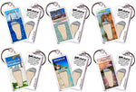 Load image into Gallery viewer, Anguilla FootWhere® Souvenir Keychains. 6 Piece Set. Made in USA-FootWhere® Souvenirs
