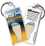 St. Petersburg, FL FootWhere® Souvenir Keychains. 6 Piece Set. Made in USA - FootWhere® Souvenir Shop