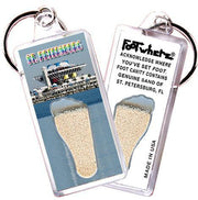 St. Petersburg, FL Souvenir Key Chain. Made in the USA-FootWhere® Souvenirs