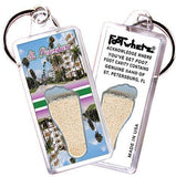 St. Petersburg, FL Souvenir Key Chain. Made in the USA-FootWhere® Souvenirs
