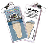 St Petersburg, FL FootWhere® Souvenir Zipper-Pull. Made in USA-FootWhere® Souvenirs