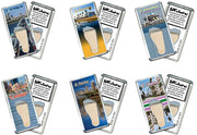 St. Petersburg, FL FootWhere® Souvenir Fridge Magnets. 6 Piece Set. Made in USA - FootWhere® Souvenir Shop