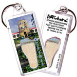 Load image into Gallery viewer, St. Thomas FootWhere® Souvenir Keychains. 6 Piece Set. Made in USA - FootWhere® Souvenir Shop
