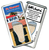 St. Thomas FootWhere® Souvenir Fridge Magnets. 6 Piece Set. Made in USA - FootWhere® Souvenir Shop