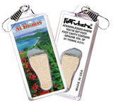 St. Thomas FootWhere® Souvenir Zipper-Pulls. 6 Piece Set. Made in USA - FootWhere® Souvenir Shop