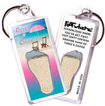 Load image into Gallery viewer, Turks &amp; Caicos FootWhere® Souvenir Keychain. 72 pieces/ 6 assorted styles.-FootWhere® Souvenirs
