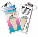Turks & Caicos FootWhere® Souvenir Zipper-Pulls. 6 Piece Set. Made in USA - FootWhere® Souvenir Shop