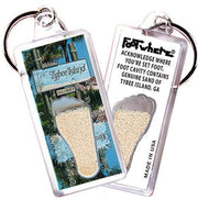 Tybee Island FootWhere® Souvenir Keychain. Made in USA - FootWhere® Souvenir Shop