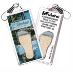 Load image into Gallery viewer, Tybee Island FootWhere® Souvenir Zipper-Pulls. 6 Piece Set. Made in USA - FootWhere® Souvenir Shop
