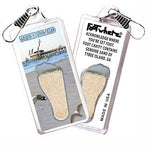 Load image into Gallery viewer, Tybee Island FootWhere® Souvenir Zipper-Pulls. 6 Piece Set. Made in USA - FootWhere® Souvenir Shop
