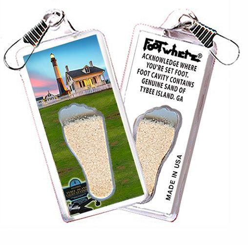 Tybee Island FootWhere® Souvenir Zipper-Pull. Made in USA - FootWhere® Souvenir Shop