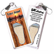 Tybee Island FootWhere® Souvenir Zipper-Pull. Made in USA - FootWhere® Souvenir Shop