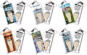 Tybee Island FootWhere® Souvenir Zipper-Pulls. 6 Piece Set. Made in USA - FootWhere® Souvenir Shop