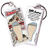 Tampa FootWhere® Souvenir Keychain. Made in USA-FootWhere® Souvenirs