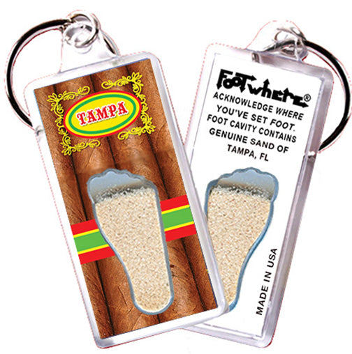 Tampa FootWhere® Souvenir Keychain. 72 pieces/6 assorted styles.