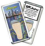Tampa FootWhere® Souvenir Fridge Magnet. Made in USA-FootWhere® Souvenirs
