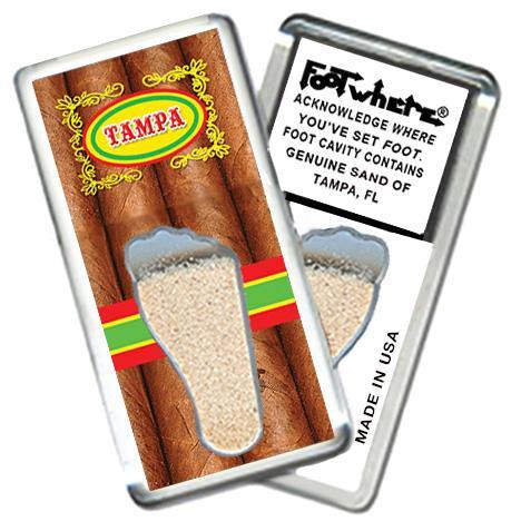 Tampa FootWhere® Souvenir Fridge Magnet. Made in USA-FootWhere® Souvenirs