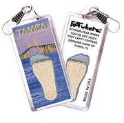 Tampa FootWhere® Souvenir Zipper-Pull. Made in USA-FootWhere® Souvenirs
