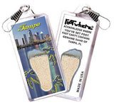 Tampa FootWhere® Souvenir Zipper-Pull. Made in USA-FootWhere® Souvenirs