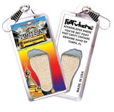 Tampa FootWhere® Souvenir Zipper-Pull. Made in USA-FootWhere® Souvenirs