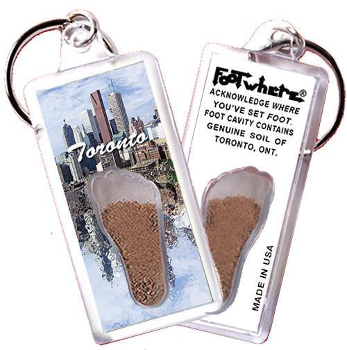 Toronto FootWhere® Souvenir Keychain. Made in USA-FootWhere® Souvenirs