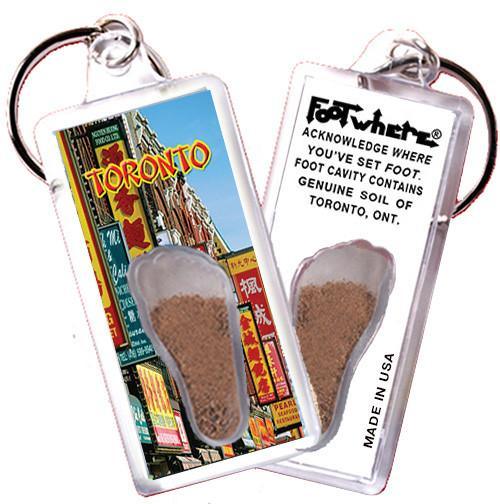 Toronto FootWhere® Souvenir Keychain. Made in USA-FootWhere® Souvenirs