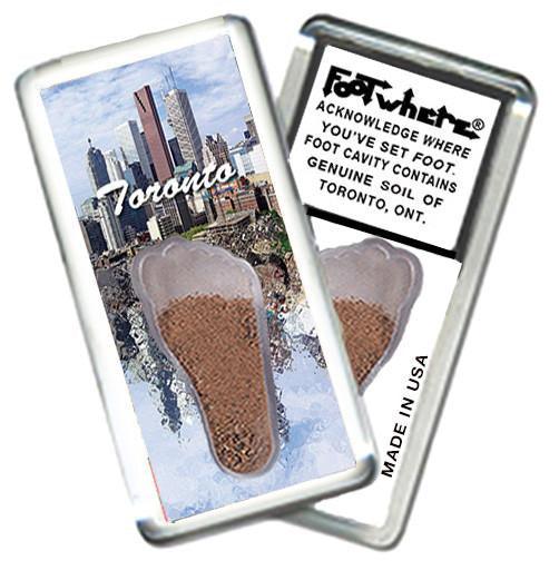 Toronto FootWhere® Souvenir Magnet. Made in USA-FootWhere® Souvenirs